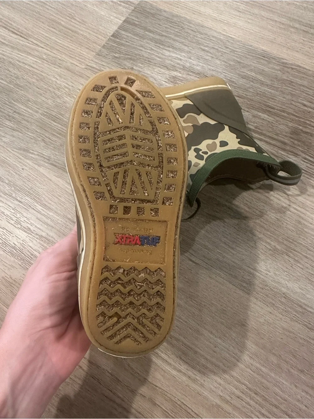 Kids XtraTuf ankle deck boot - duck camo